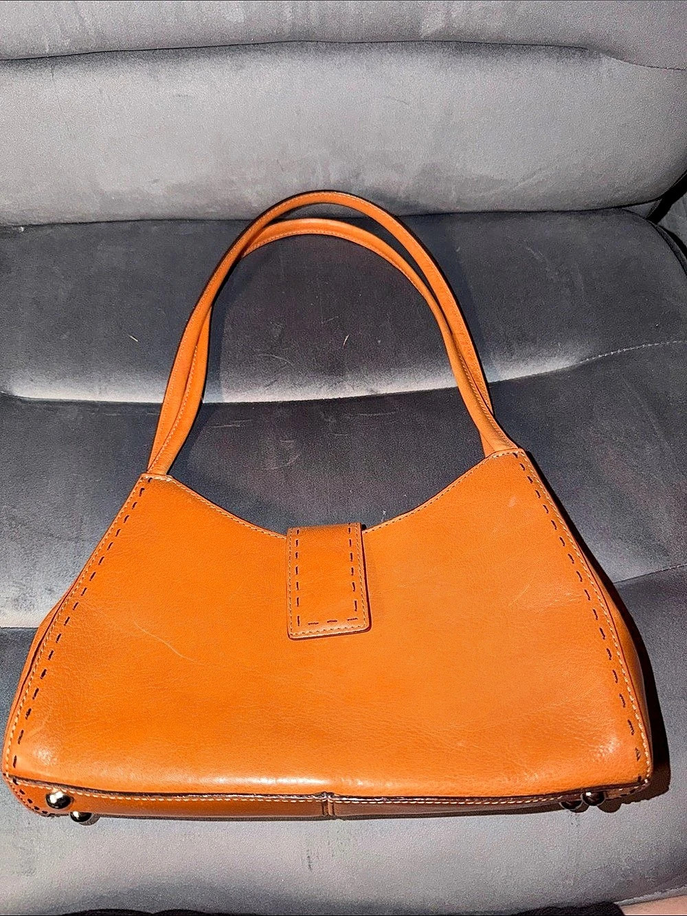 Fossil Camel Leather Shoulder Bag
